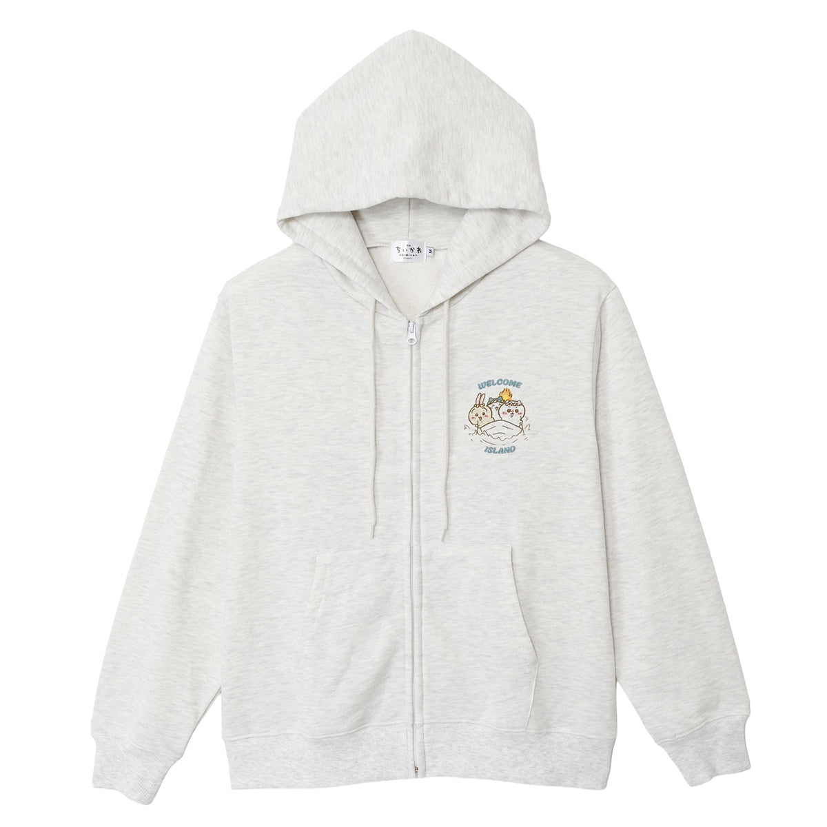 [Pre-order] Chiikawa Movie Chiikawa ZIP Hoodie WELCOME ISLAND Ash
