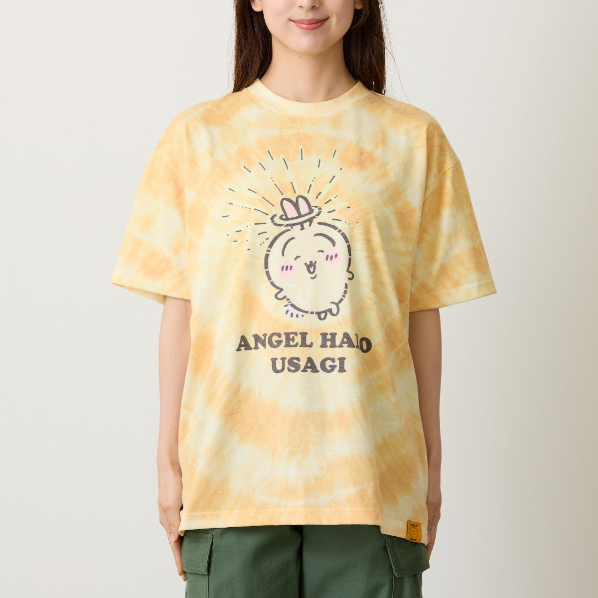 [Pre-order] "Chiikawa" Chiikawa tie dye T-shirt - Angel Halo (Yellow)