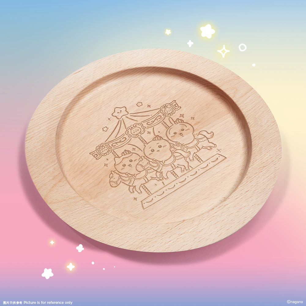 [Pre-order] (Limited) Chiikawa Artiverse Hong Kong (pop-up store for exhibition) - CHIIKAWA-Go-Round Wooden Plate