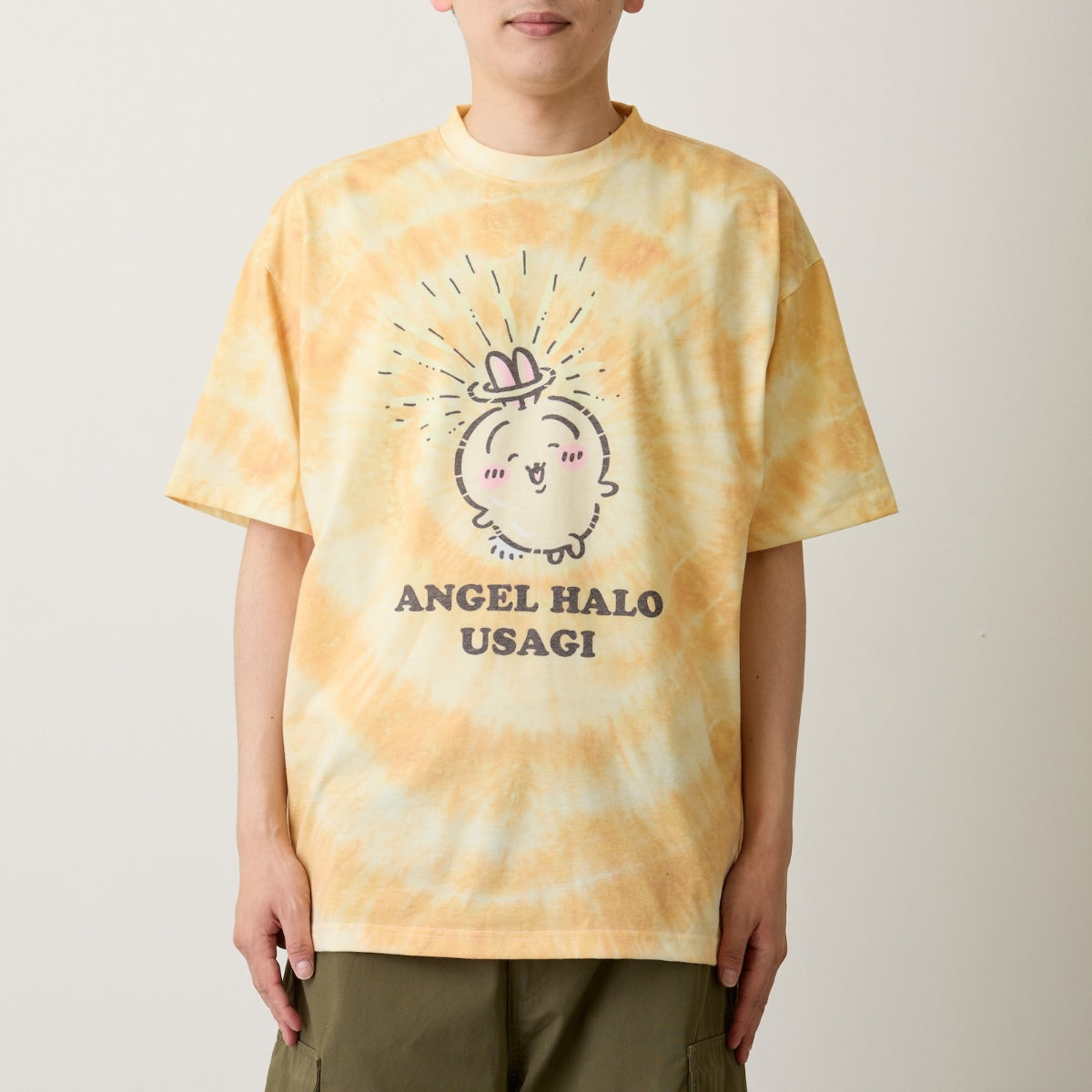 [Pre-order] "Chiikawa" Chiikawa tie dye T-shirt - Angel Halo (Yellow)