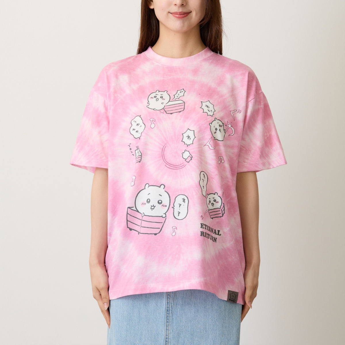 [Pre-order] "Chiikawa" Chiikawa tie dye T-shirt - Loop (Pink)
