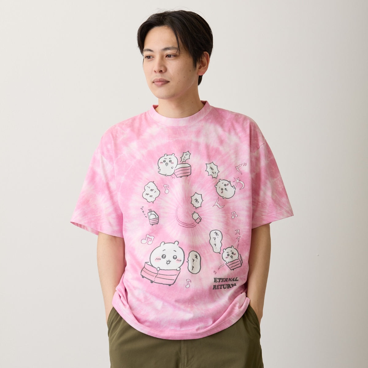 [Pre-order] "Chiikawa" Chiikawa tie dye T-shirt - Loop (Pink)