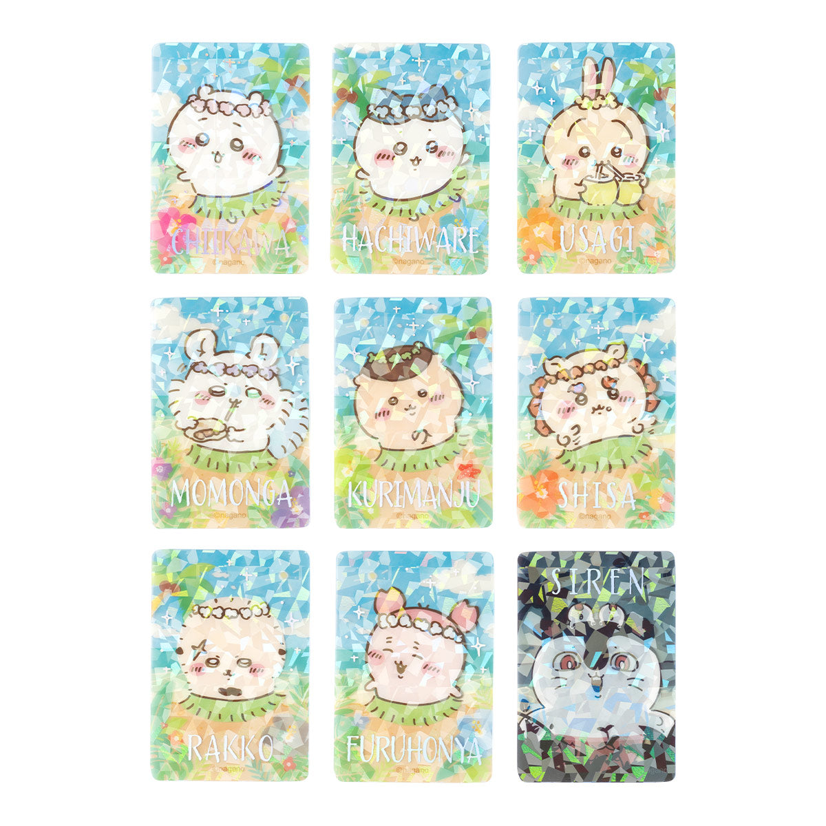 [Pre-order] Chiikawa Movie Chiikawa Mermaid Island Trading Seaside Sparkling Clear Cards