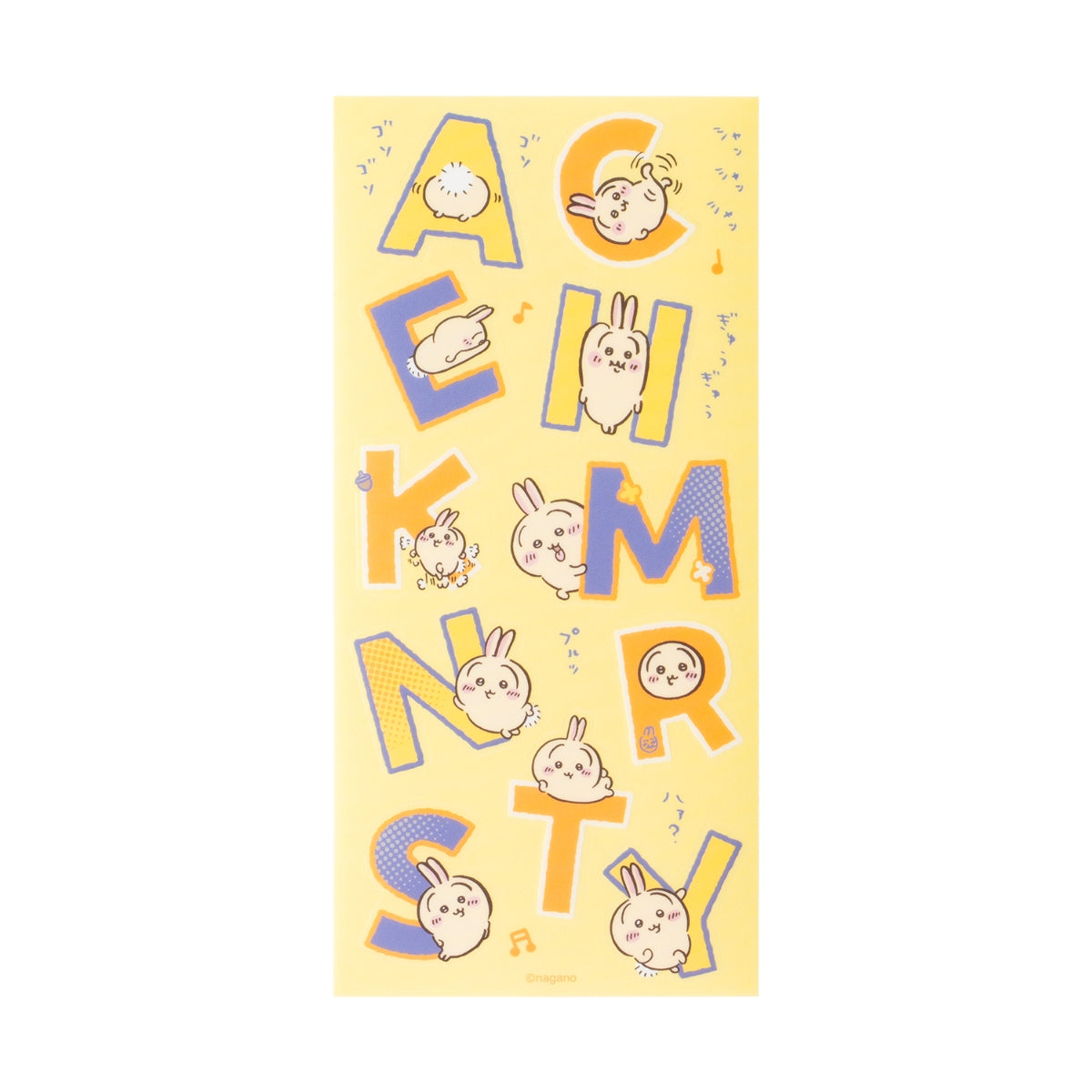 [Pre-order] "Chiikawa" Alphabet Clear Stickers can be used on fabric