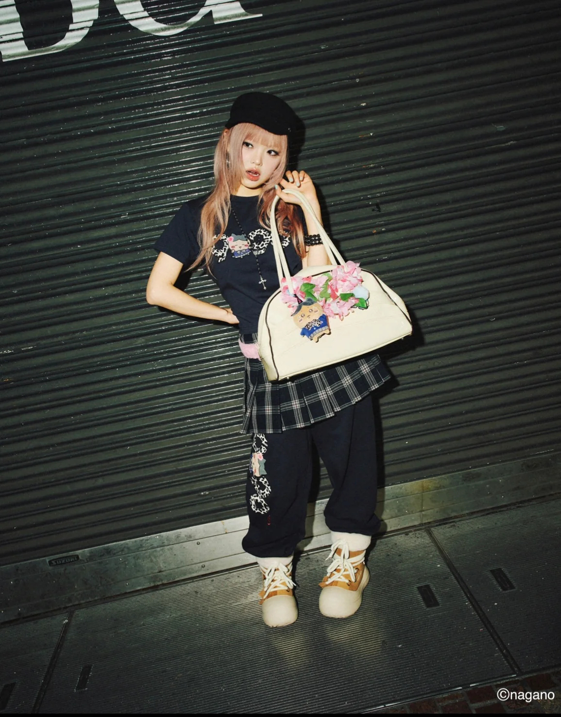 [Pre-order] 9090 ×Chiikawa Gal NINETY G Logo Sweat Pants - Momonga