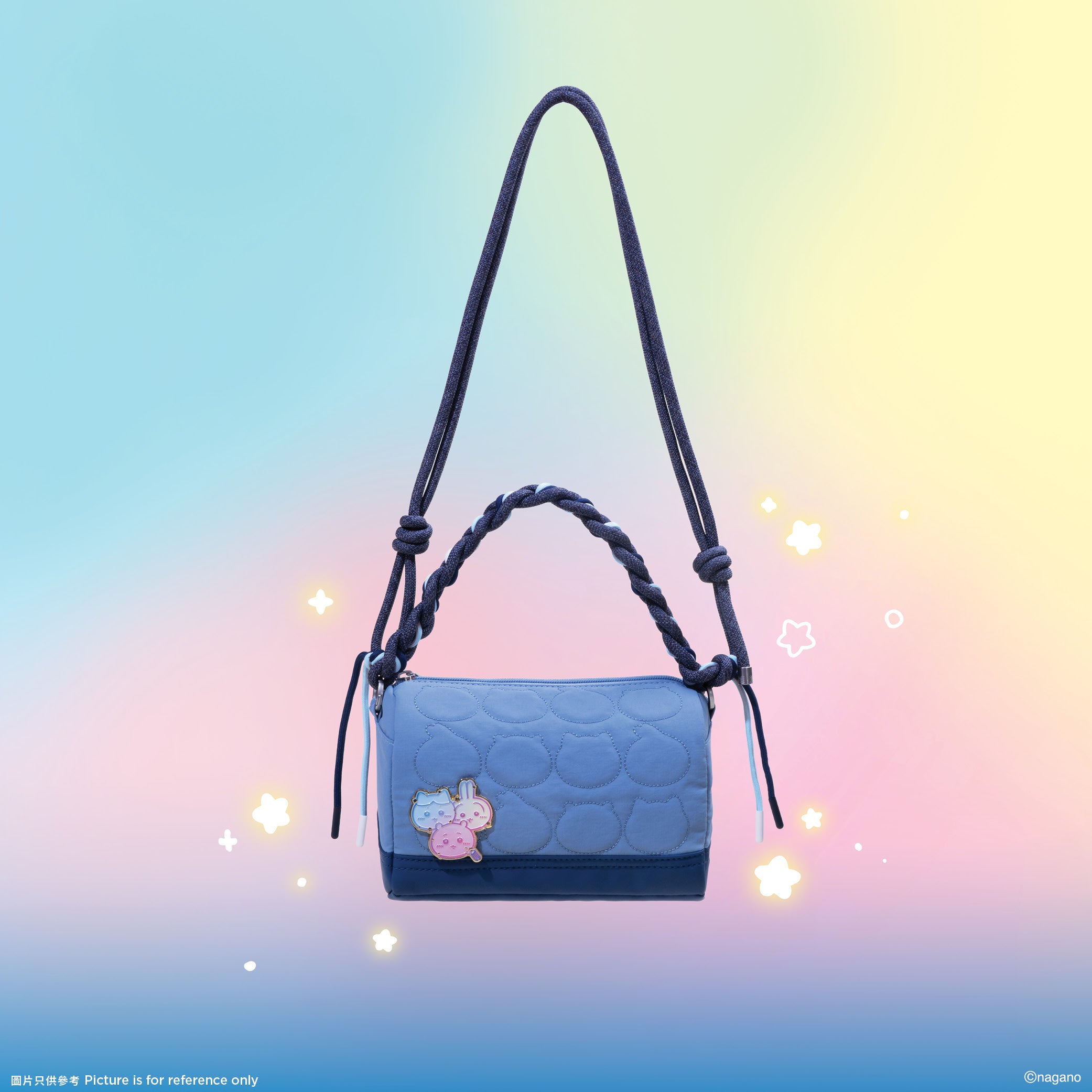 [Pre-order] (Limited) Chiikawa Artiverse Hong Kong (pop-up store for exhibition) - Crossbody Bag (With a Pin Badge)