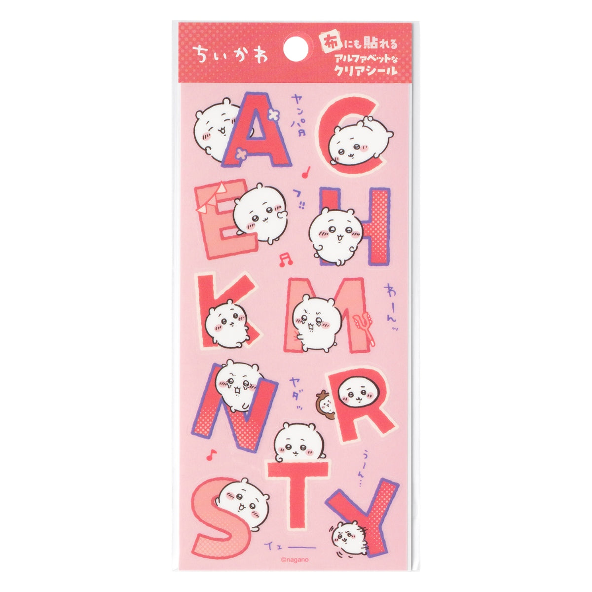 [Pre-order] "Chiikawa" Alphabet Clear Stickers can be used on fabric