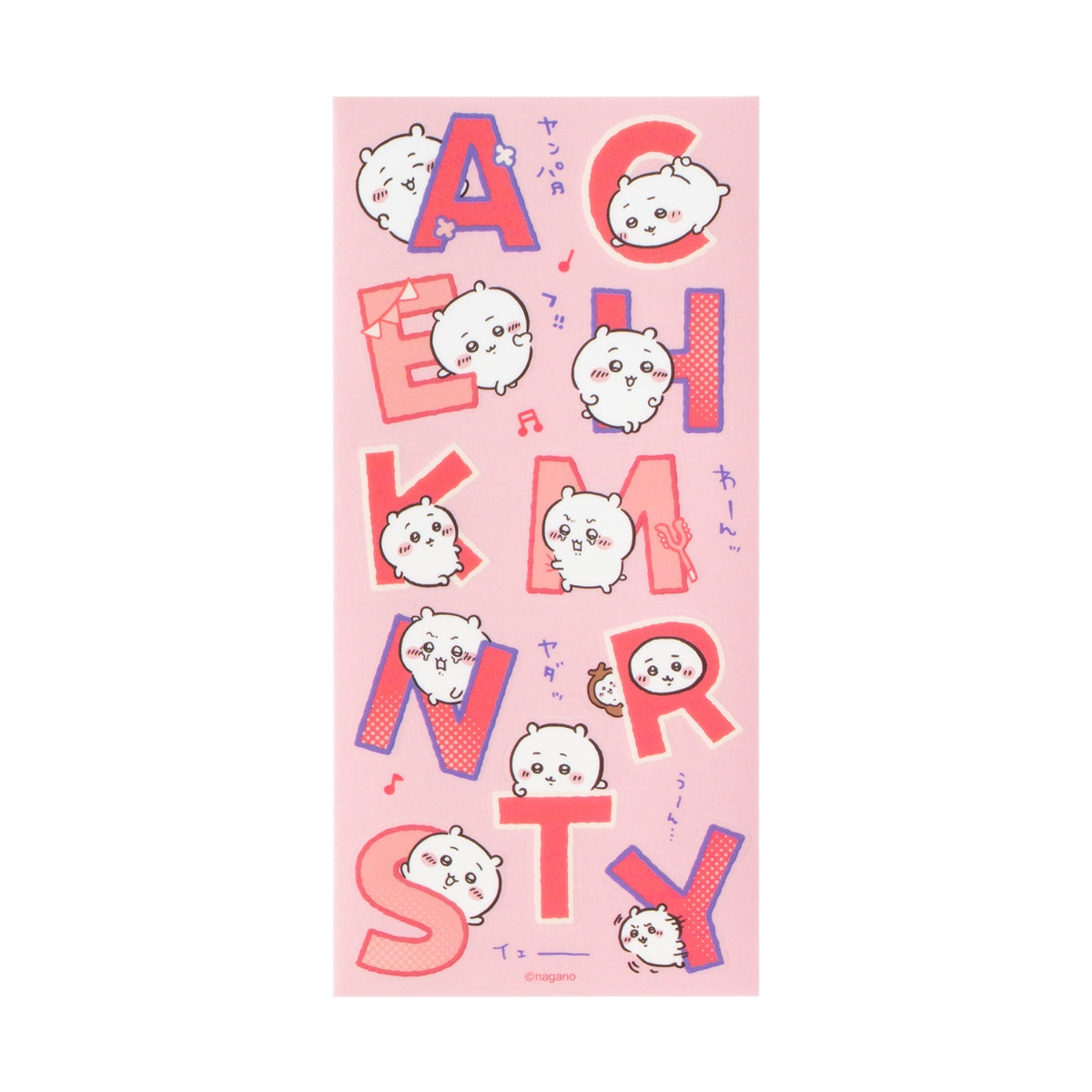 [Pre-order] "Chiikawa" Alphabet Clear Stickers can be used on fabric