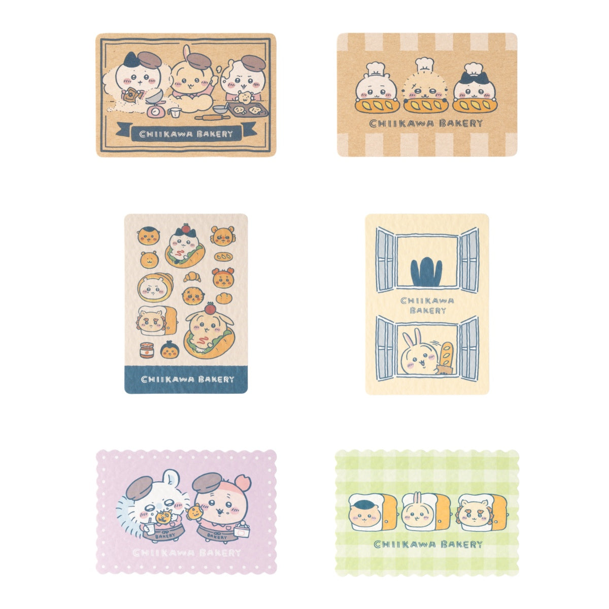 [Pre-order] "Chiikawa" Chiikawa Bakery Trading Bread Shop Point Card Style Cards (6 types in total)