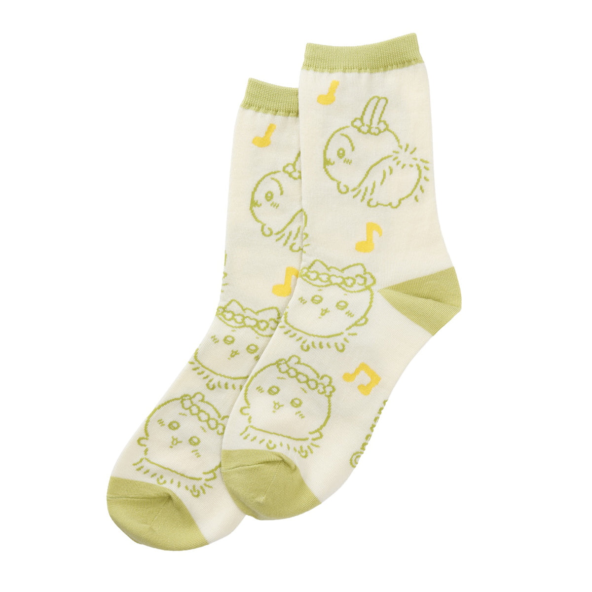 [Pre-order] Chiikawa Movie Crew Socks, Hula Dance, Light Green, 22-24cm