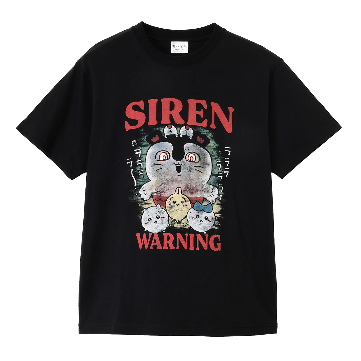 [Pre-order] Chiikawa Movie Chiikawa T-shirt - WARNING Black