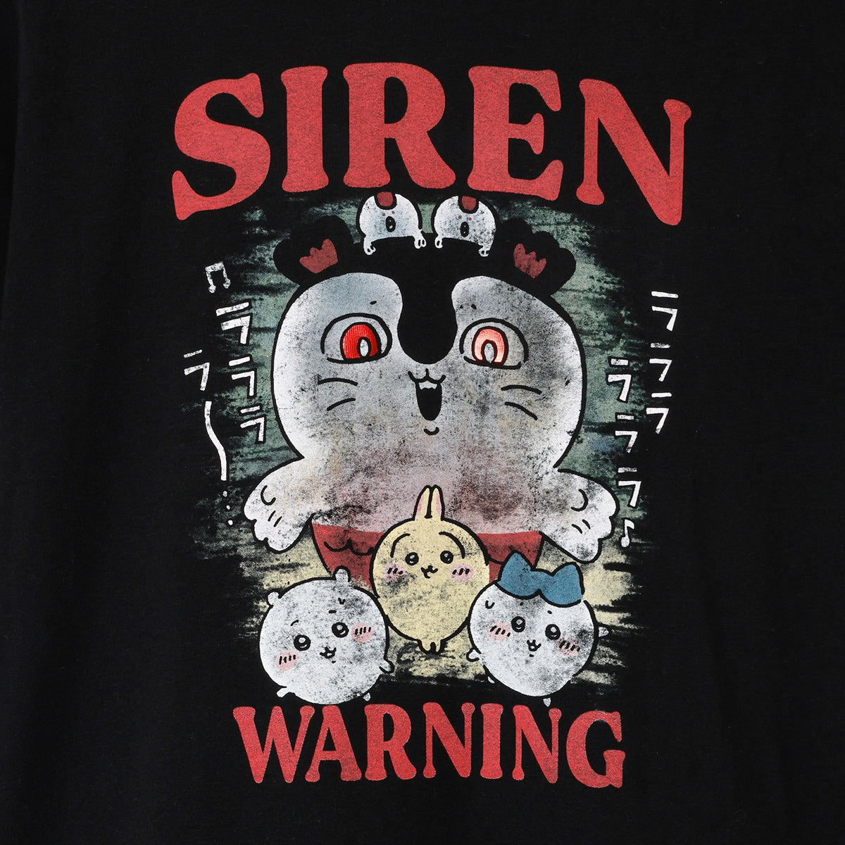 [Pre-order] Chiikawa Movie Chiikawa T-shirt - WARNING Black
