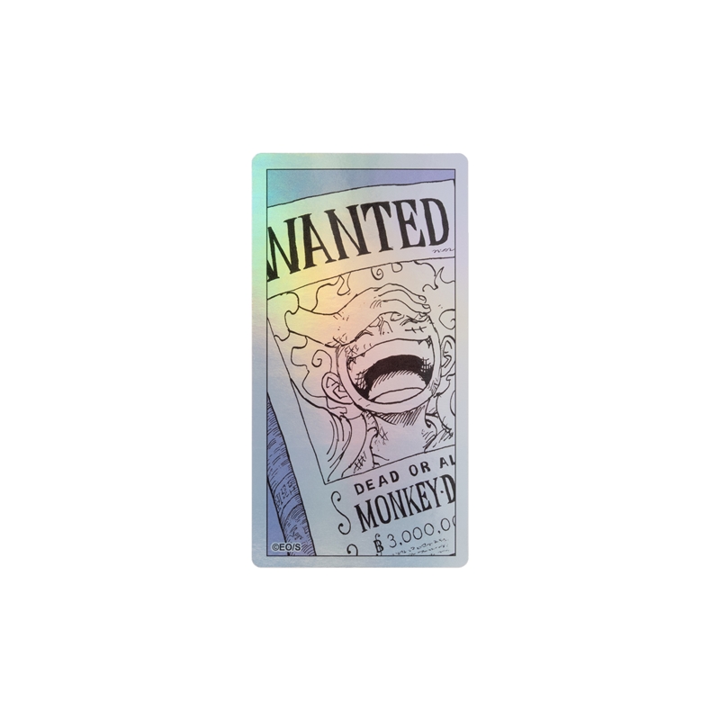 [Pre-order] [Made-to-order] JUMP Store Limited "ONE PIECE" HOLOGRAM KOMA STICKER - WANTED (MONKEY.D.LUFFY)