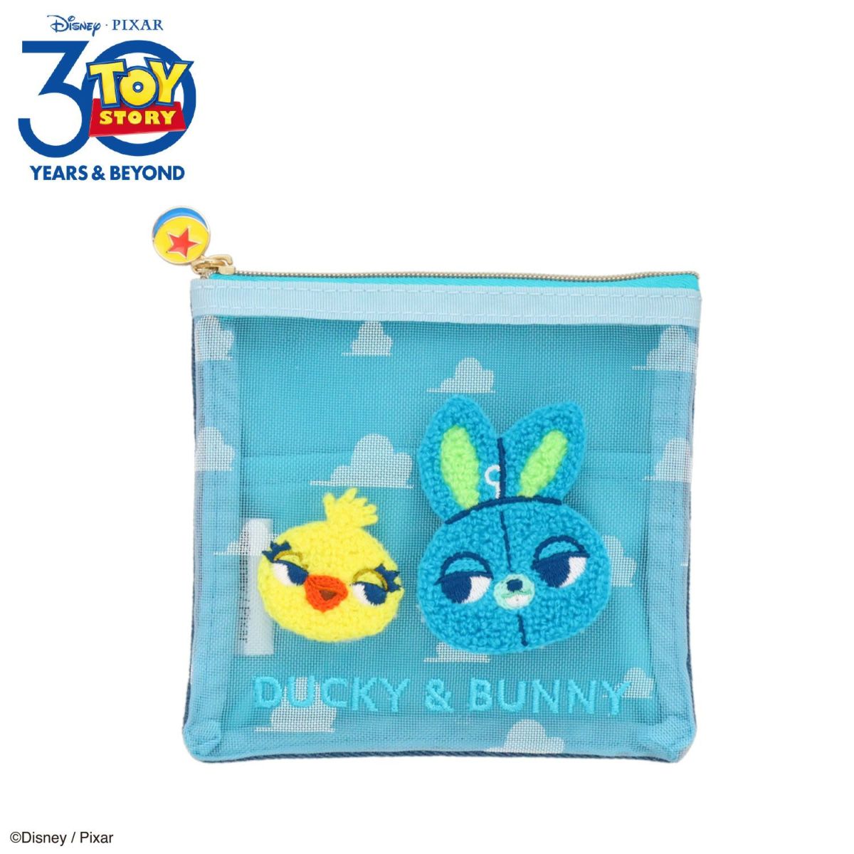 [Pre-order] Disney TOY STORY Denim Series Flat Pouch - Ducky & Bunny
