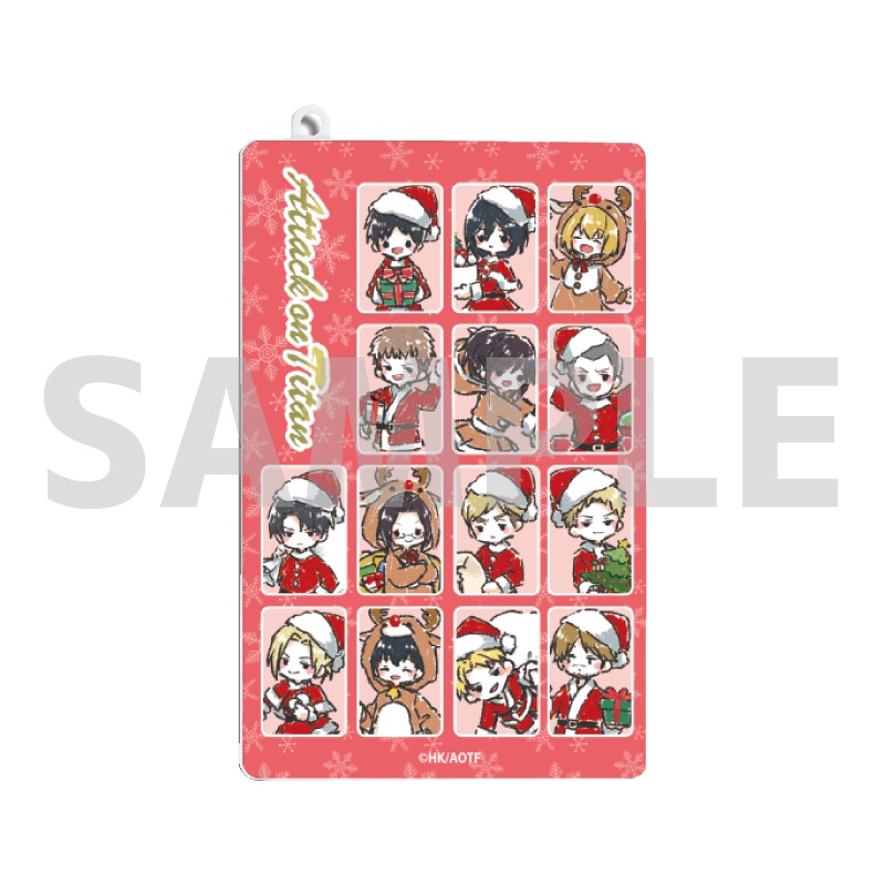 [Pre-order] Folding Portable Mask Case "Attack on Titan" 01 Christmas Ver. Panel Layout Design (Graff Art Illustration)