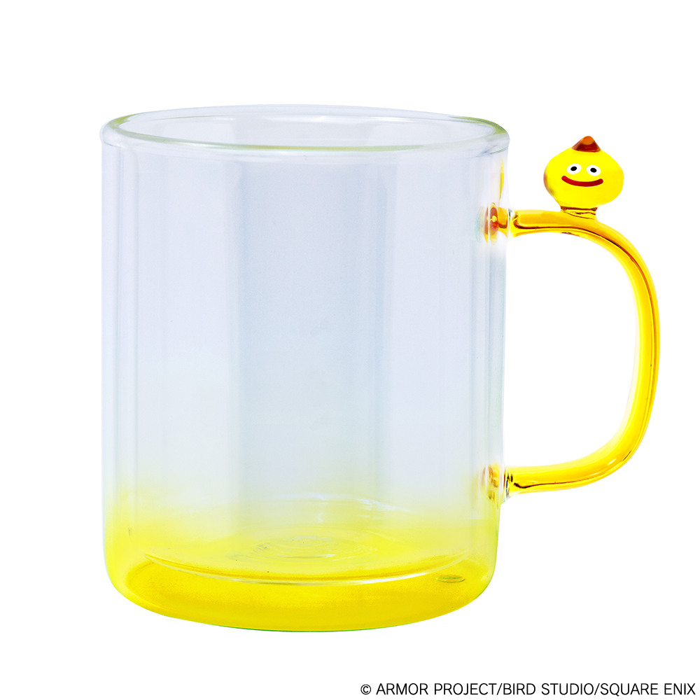 "Dragon Quest" Smile Slime Glass Mug Lemon Slime