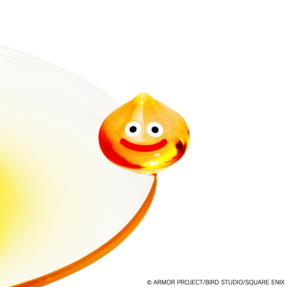 "Dragon Quest" Smile Slime Glass Small Plate She-slime