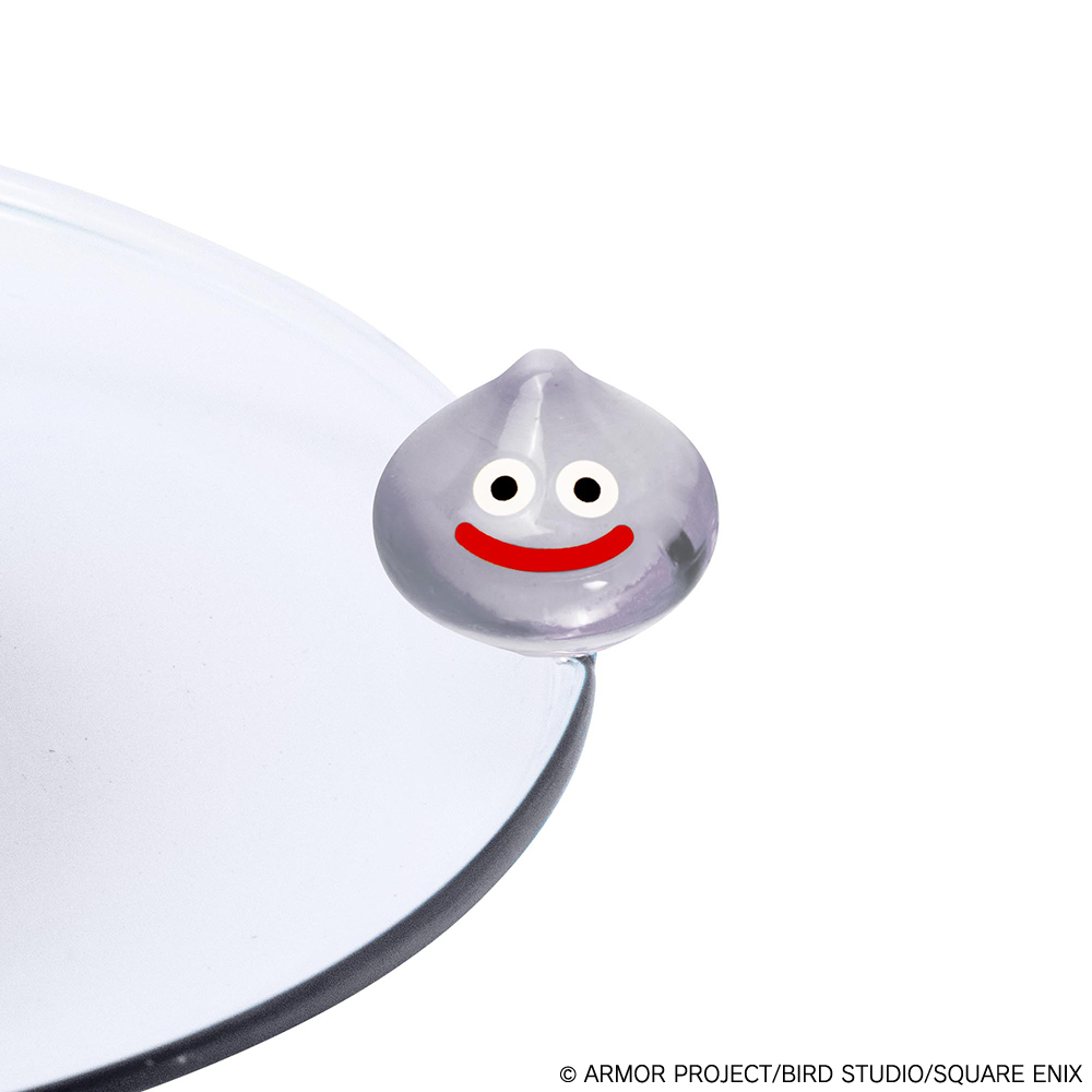"Dragon Quest" Smile Slime Glass Small Plate Metal Slime
