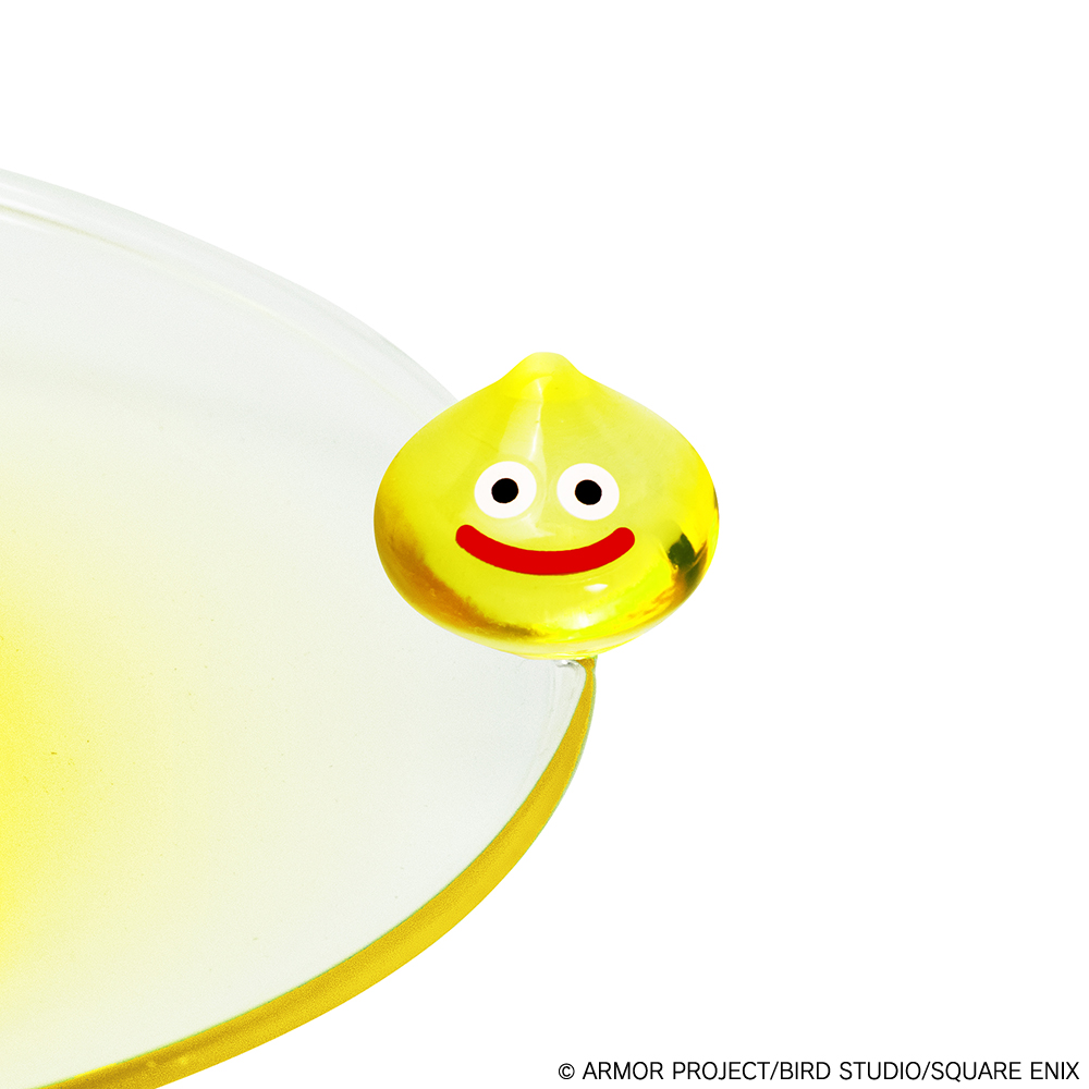 "Dragon Quest" Smile Slime Glass Small Plate Lemon Slime
