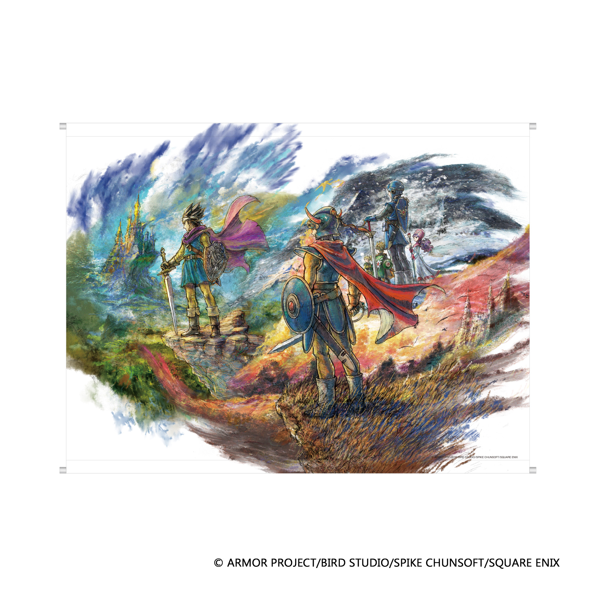 "Dragon Quest" Tapestry HD-2D Edition Erdrick Trilogy Package Illustration