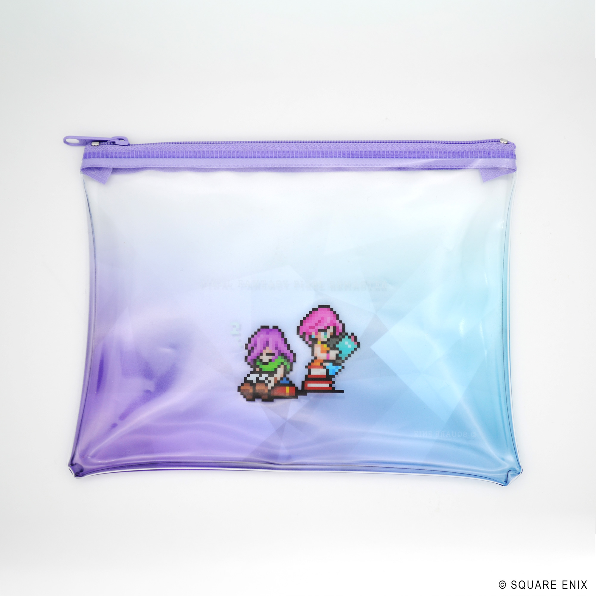 "Final Fantasy" Pixel Remaster Book Characters Clear Pouch Lenna & Faris