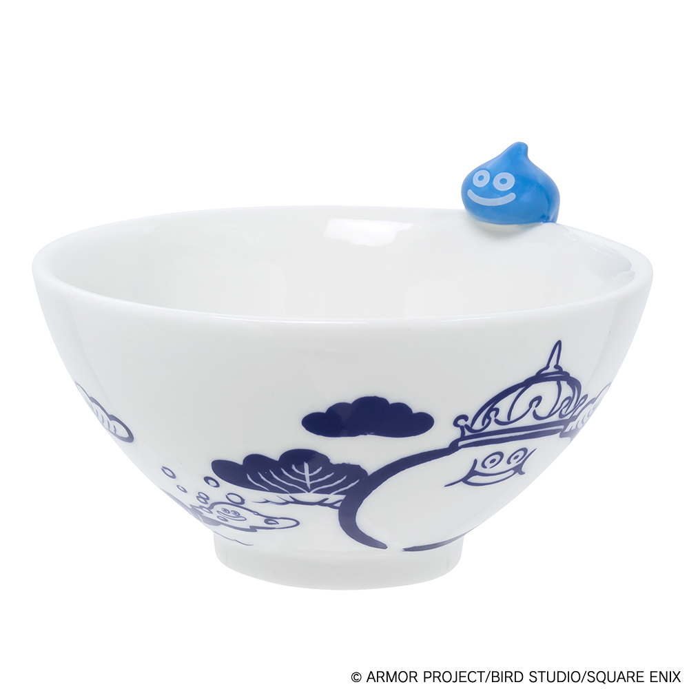 "Dragon Quest" Smile Slime Japanese Series Rice Bowl Blue
