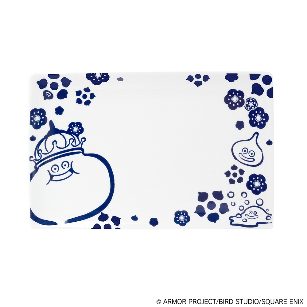 "Dragon Quest" Smile Slime Japanese Series Long Plate Blue
