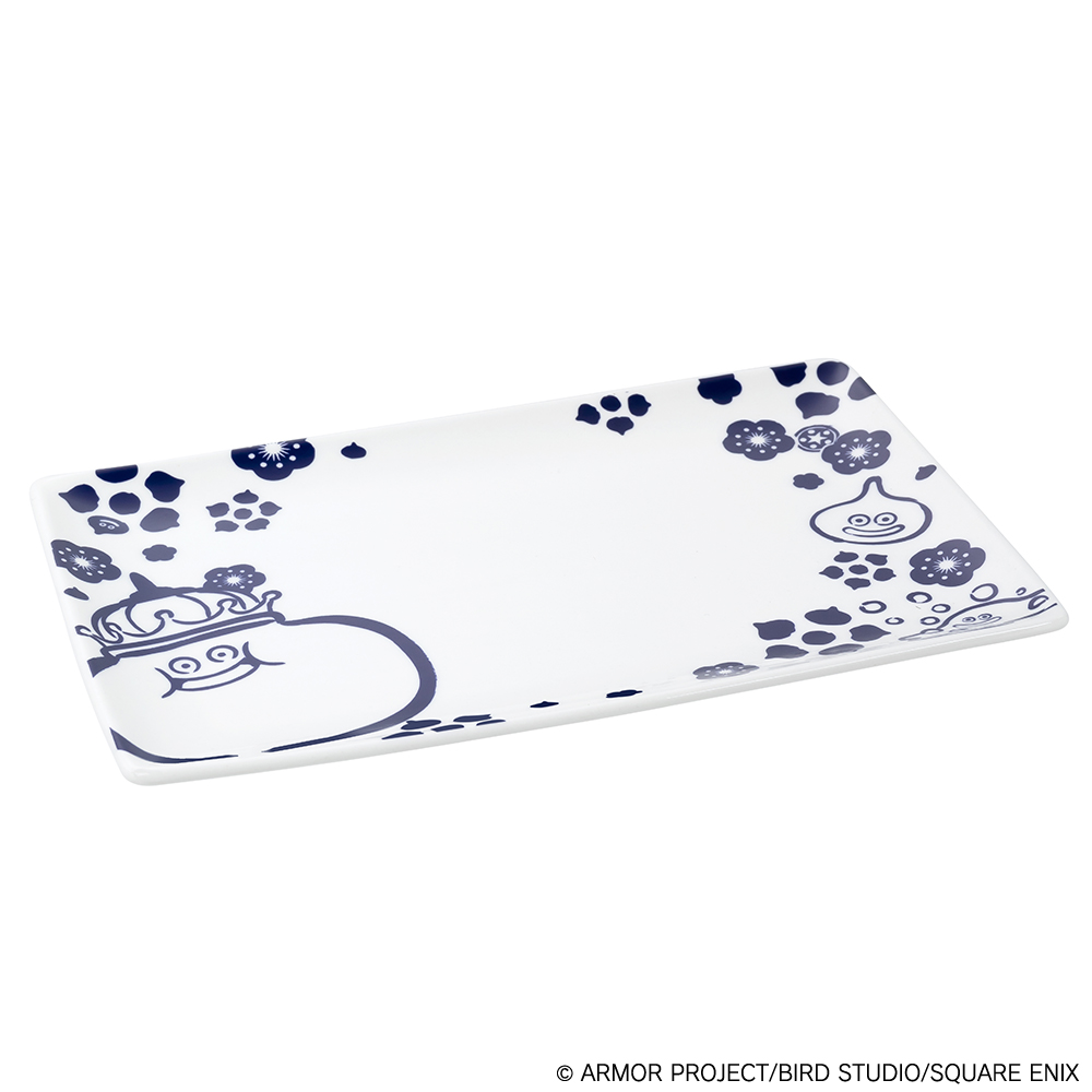 "Dragon Quest" Smile Slime Japanese Series Long Plate Blue