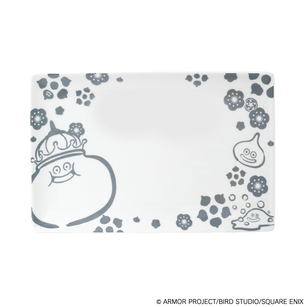 "Dragon Quest" Smile Slime Japanese Series Long Plate Gray