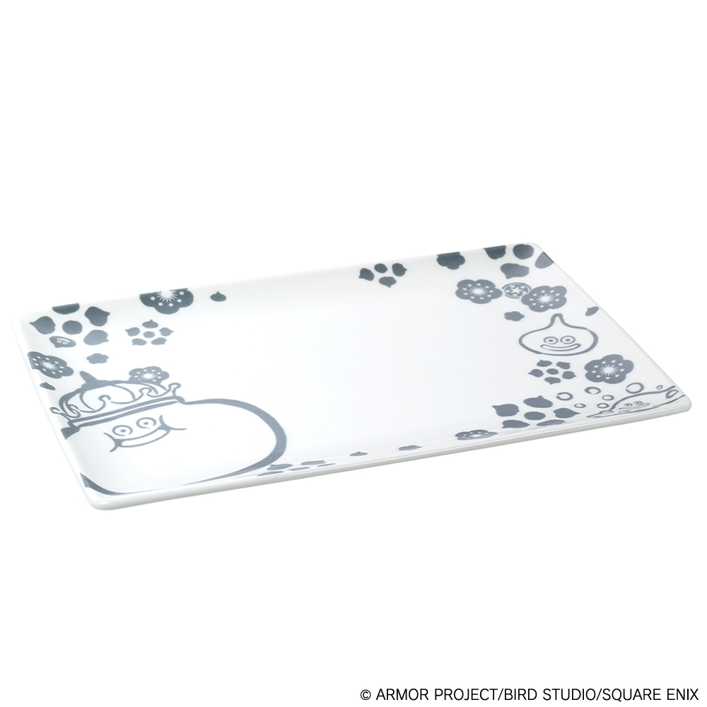 "Dragon Quest" Smile Slime Japanese Series Long Plate Gray