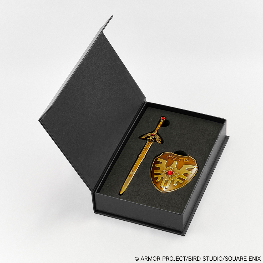 "Dragon Quest" Metallic Items Gallery Special Erdrick's Sword & Erdrick's Shield -40th Anniversary Ver.-