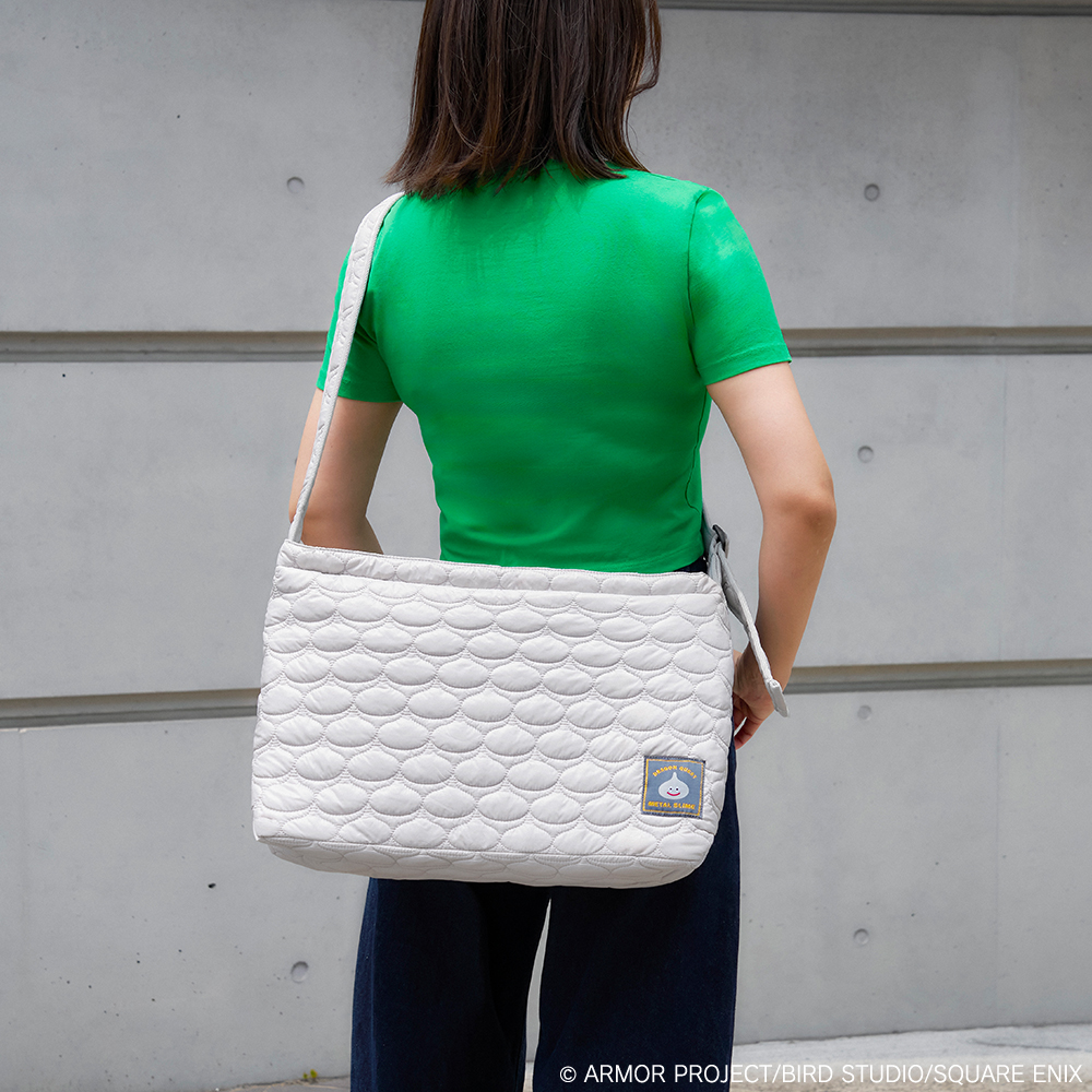 "Dragon Quest" Smile Slime Quilting Big Tote Bag Metal Slime