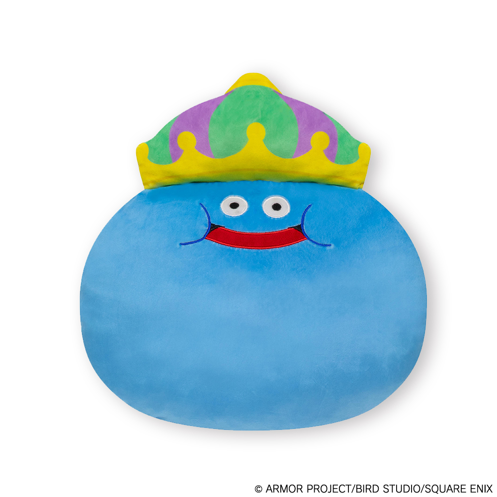 "Dragon Quest" Smile Slime Cushion Blanket King Slime