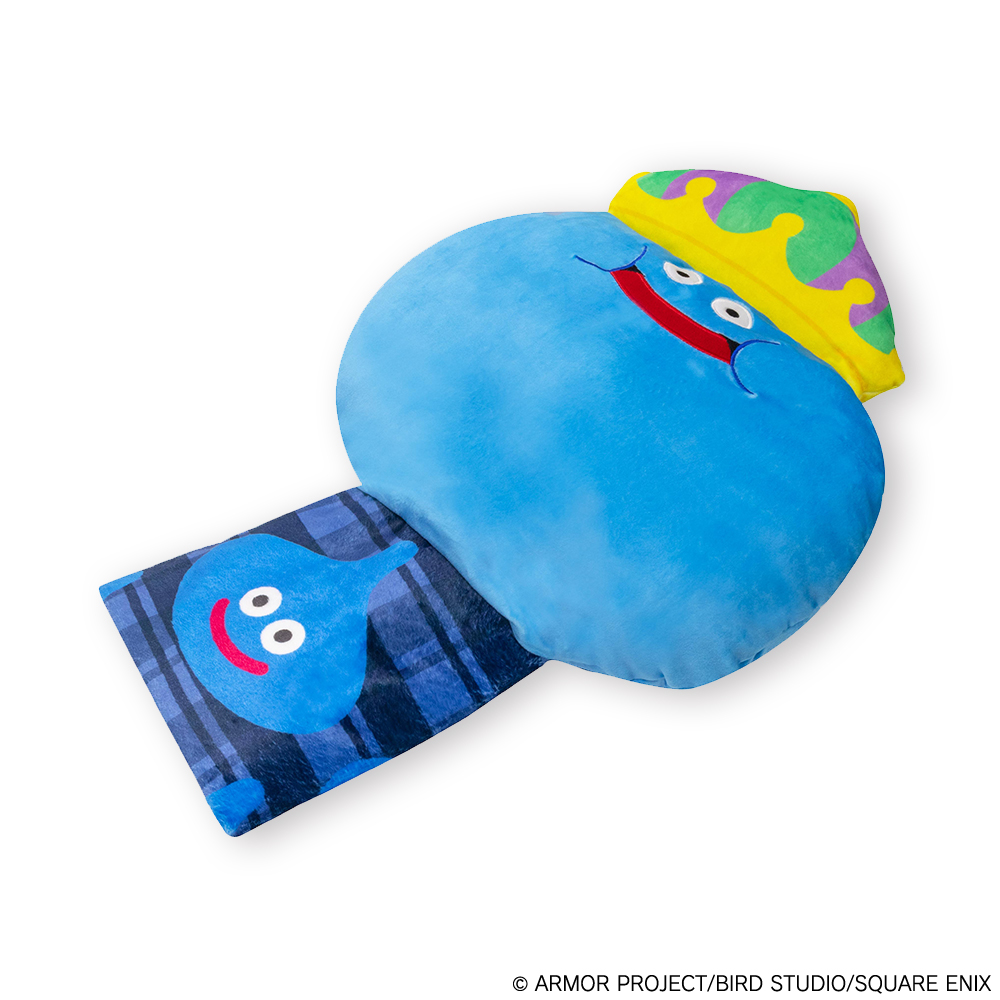 "Dragon Quest" Smile Slime Cushion Blanket King Slime