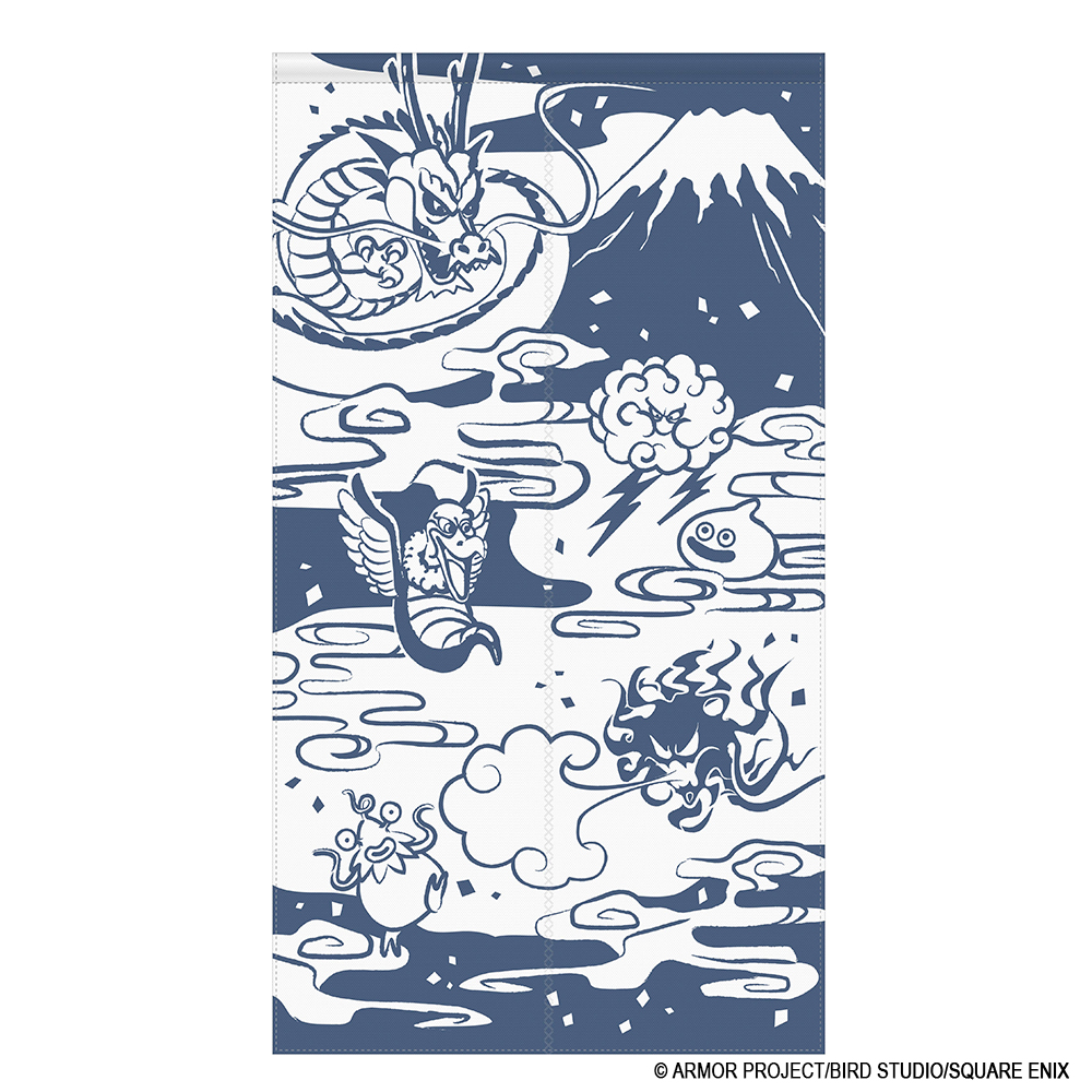 "Dragon Quest" Smile Slime Japanese Series Noren Sky