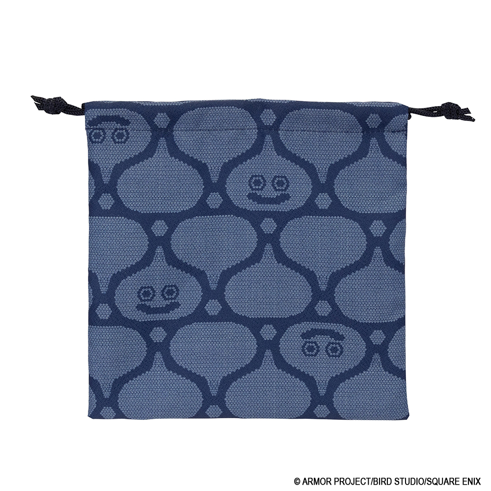 "Dragon Quest" Smile Slime Japanese Series Kinchaku Blue