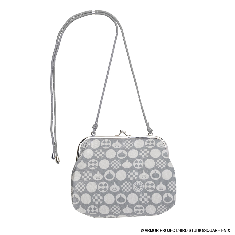 "Dragon Quest" Smile Slime Japanese Series Gamaguchi Pochette Gray
