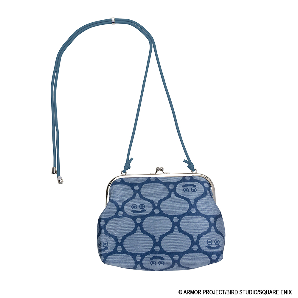 "Dragon Quest" Smile Slime Japanese Series Gamaguchi Pochette Blue