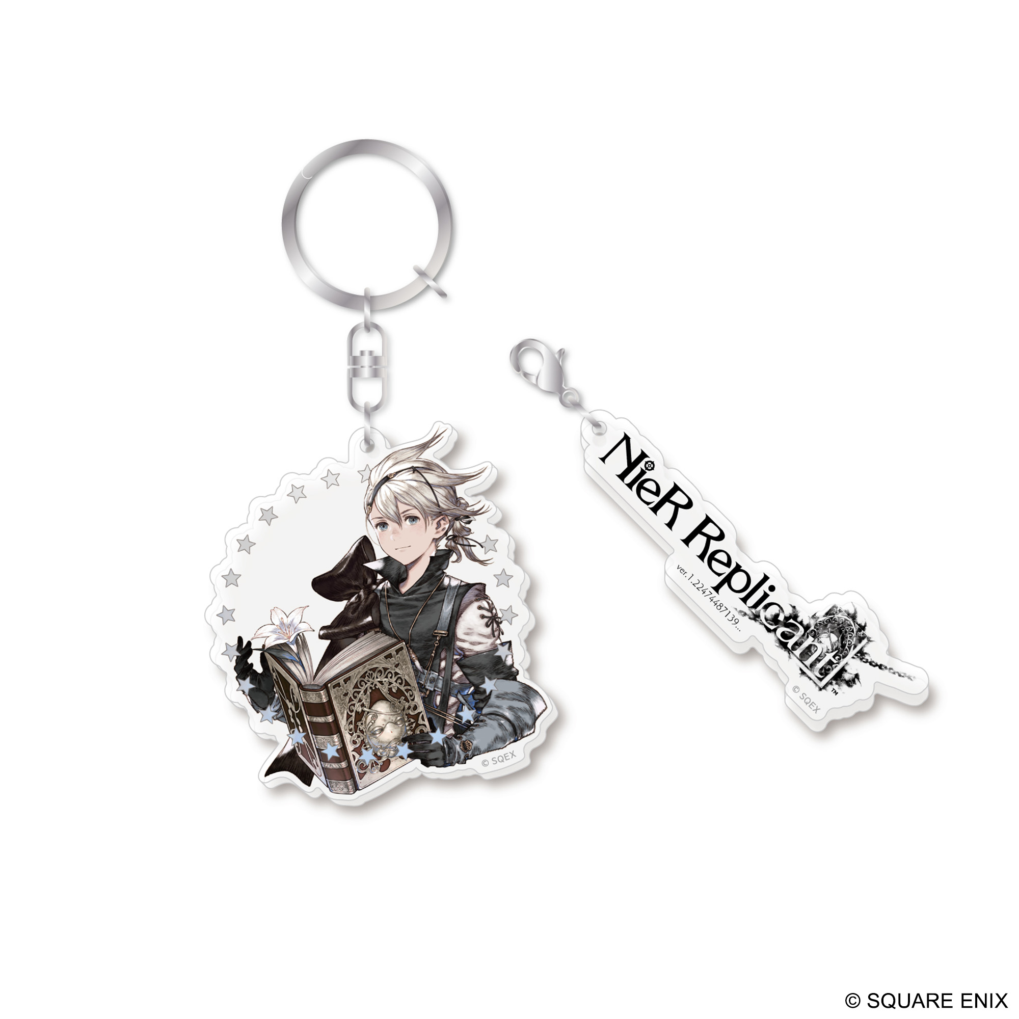 "NieR" Series 15th Anniversary Acrylic Key Chain Boy NieR & Grimoire Weiss