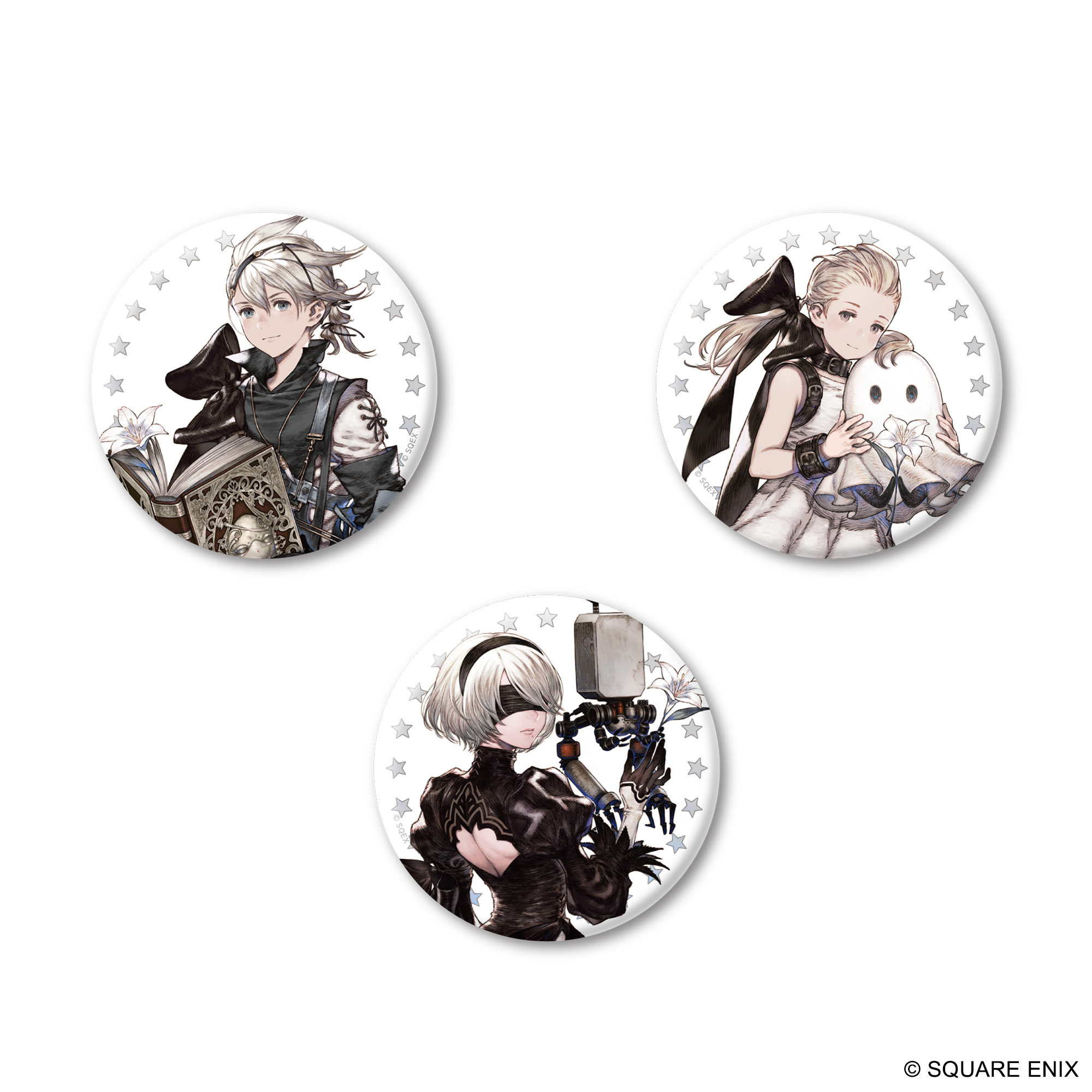 "NieR" Series 15th Anniversary Can Badge Set
