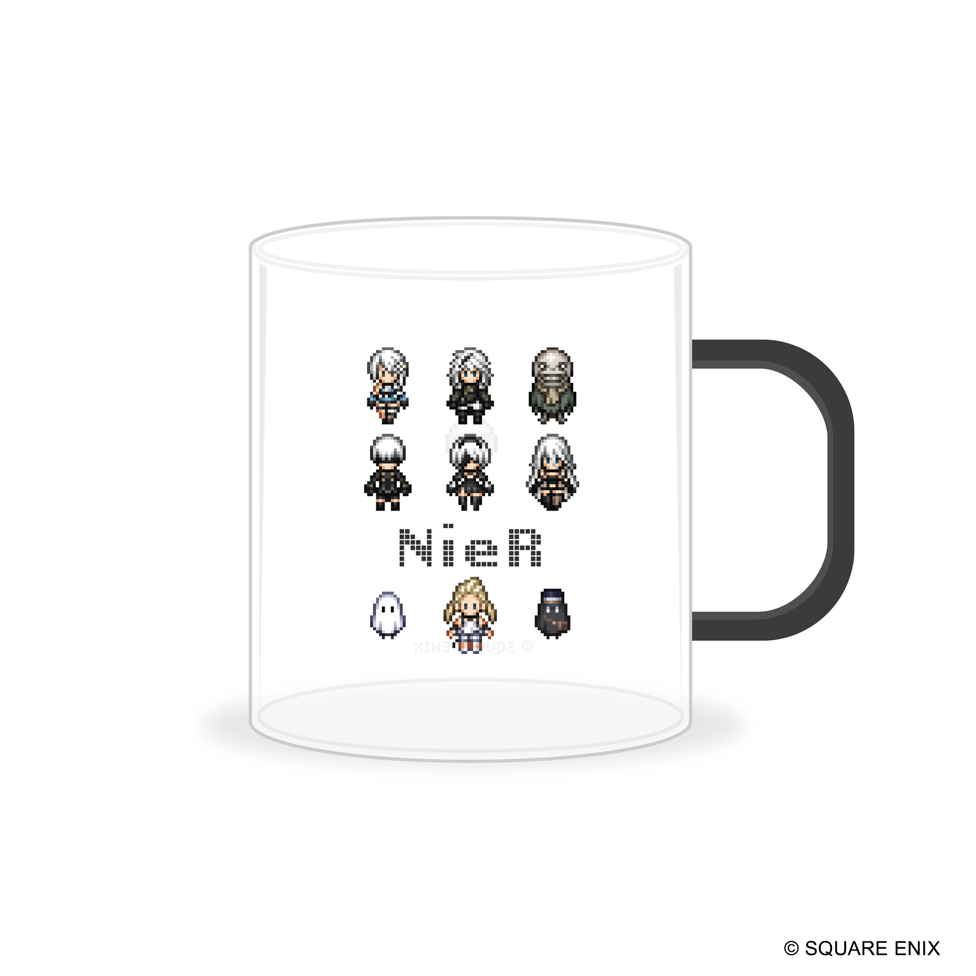 "NieR" Series Glass Mug Pixel Art Ver.