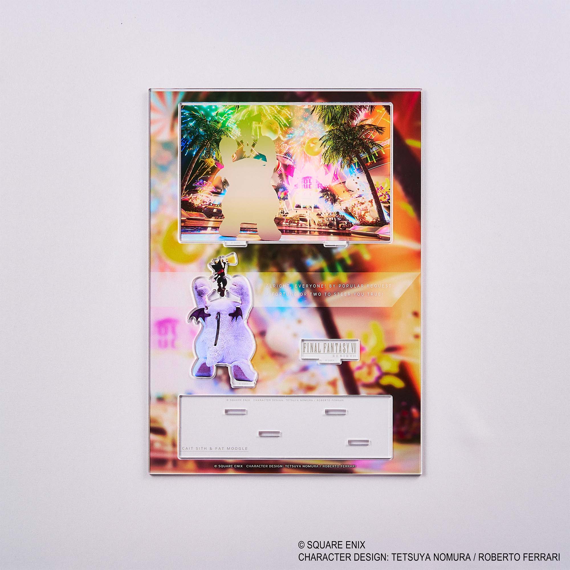 "Final Fantasy VII Rebirth" Acrylic Diorama Key Art Cait Sithi & Fat Moogle