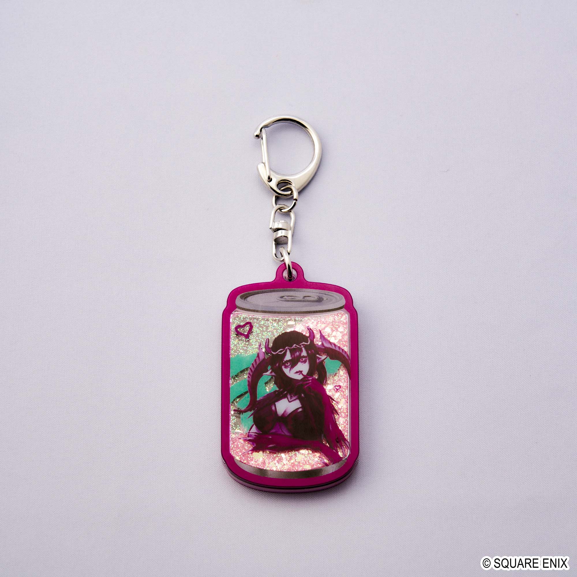 "Final Fantasy XIV" Energy Drink Glitter Key Chain Wind-up Succubus
