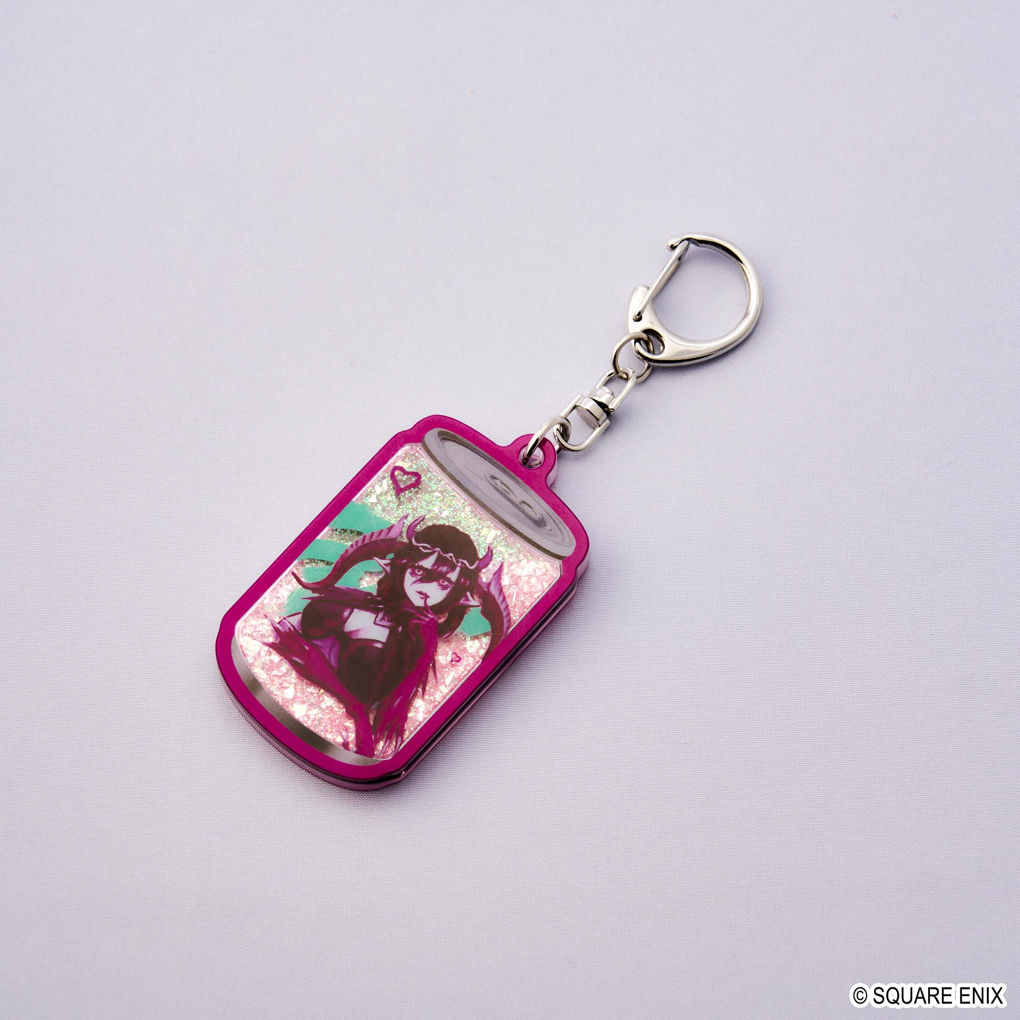 "Final Fantasy XIV" Energy Drink Glitter Key Chain Wind-up Succubus