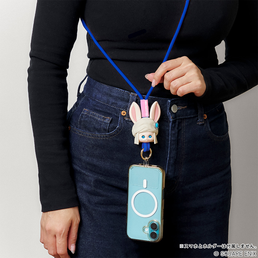 "Final Fantasy XIV" Neck Strap with Mascot Loporrit
