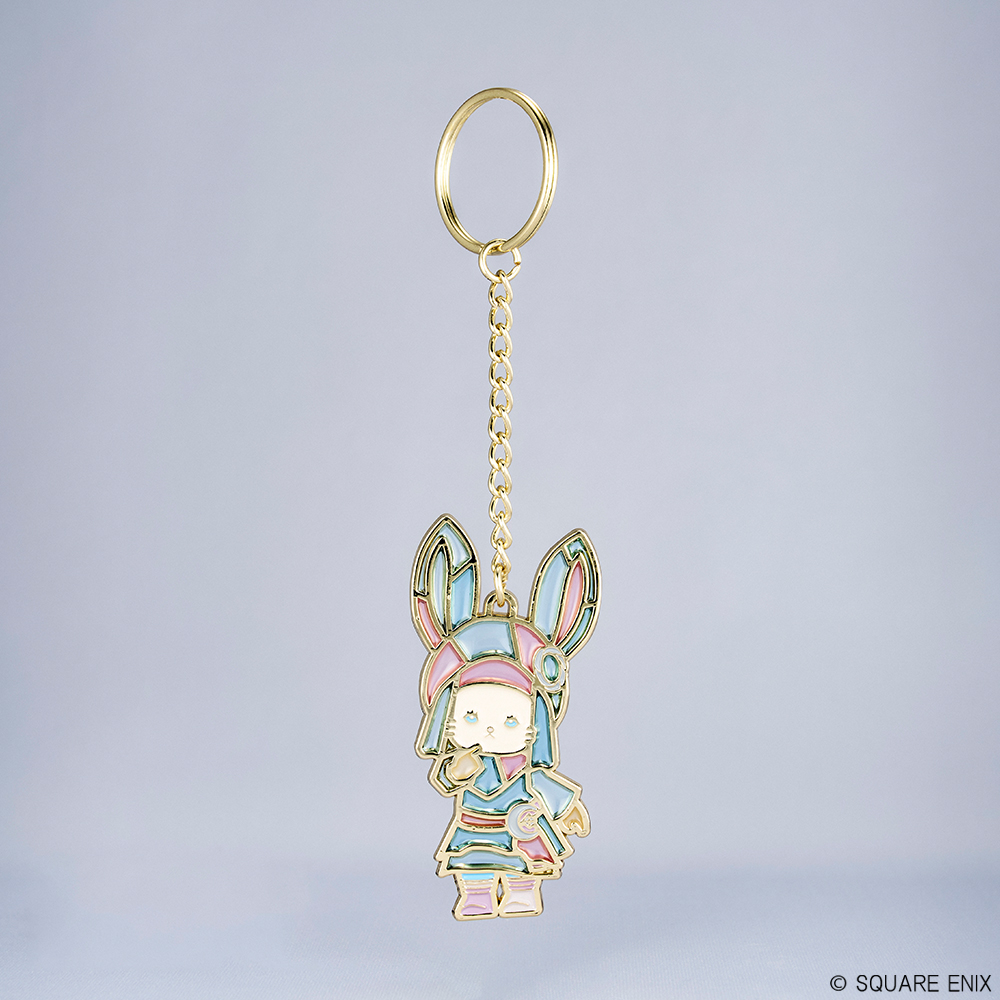 "Final Fantasy XIV" Stained Glass Style Key Chain Loporrit