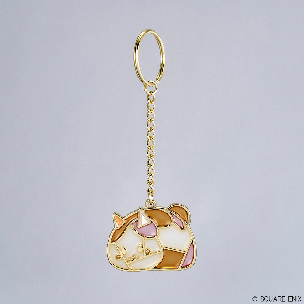 "Final Fantasy XIV" Stained Glass Style Key Chain Fat Cat