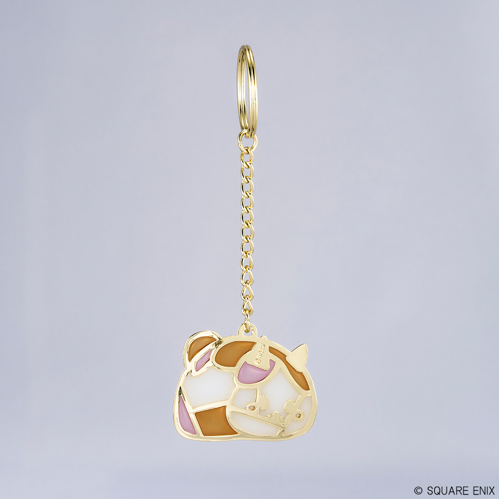 "Final Fantasy XIV" Stained Glass Style Key Chain Fat Cat