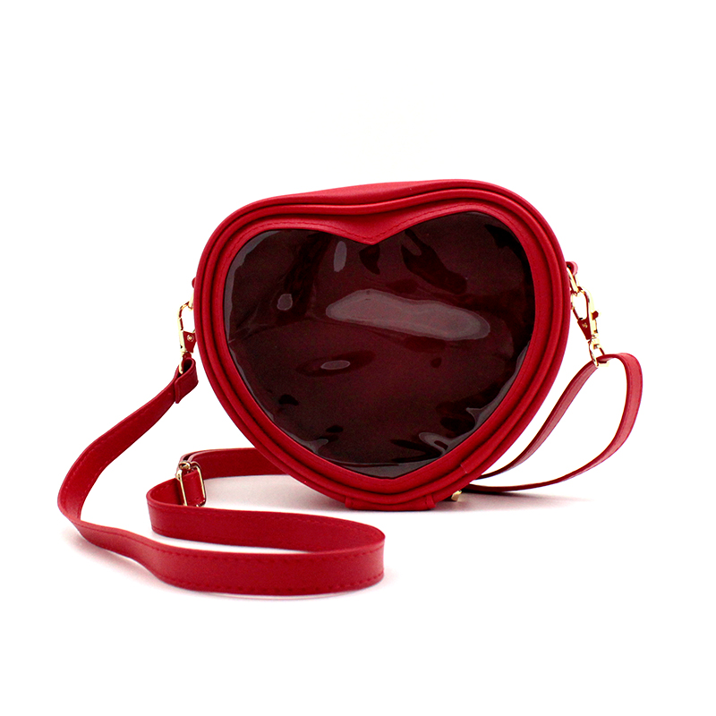 nui. Plush Shoulder Bag Heart Red