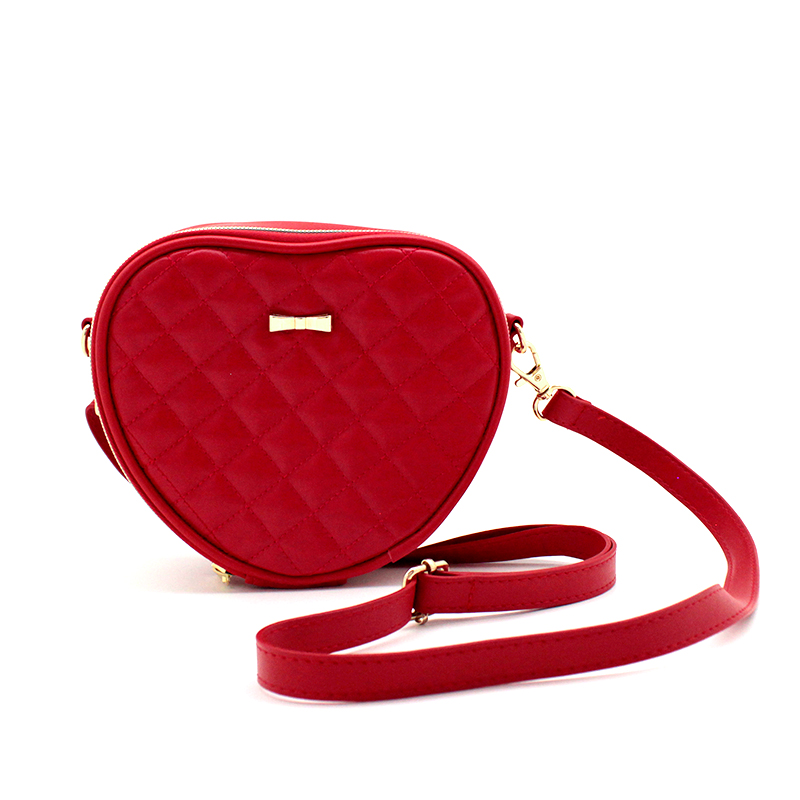 nui. Plush Shoulder Bag Heart Red